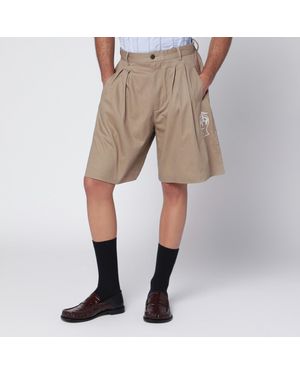 Brain Dead Desert Bermuda Shorts Brooks Brothers X - Natural
