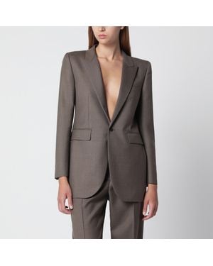 Saint Laurent Single-Breasted Jacket - Gray