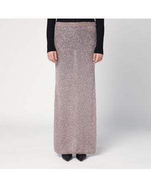 Balenciaga Light/ Maxi Skirt With Sequins - Grey