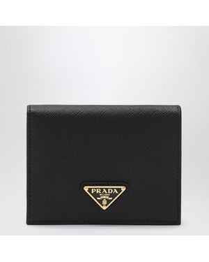 Prada Saffiano Leather Small Wallet - Black