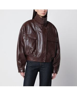 Saint Laurent Lambskin Jacket - Brown
