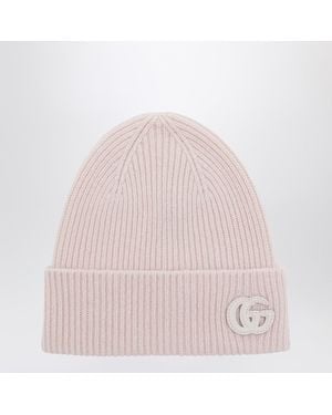 Gucci Light Cashmere Beanie - Pink