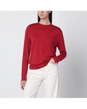 TOTEME Roter Viskosejersey-Pullover