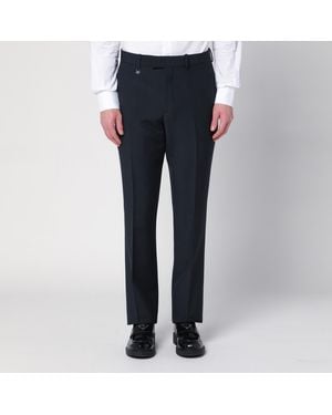 Burberry Classic Wool Blend Trousers - Blue