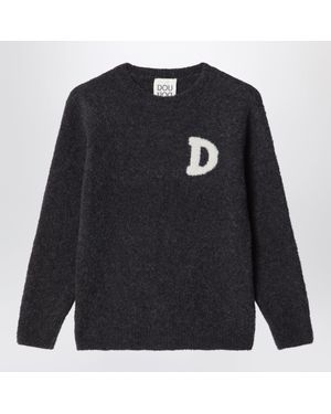Douuod Ebony Bouclé Knit Jumper - Blue