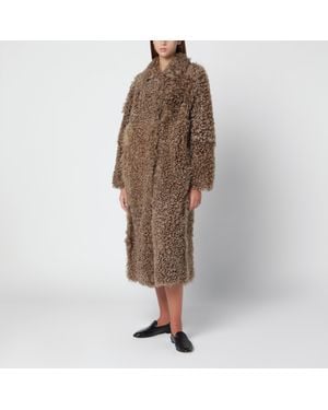 Arma Cristina Shearling Coat - Brown