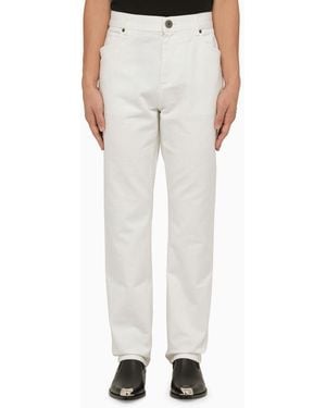 Balmain Regular Cotton Pants - White