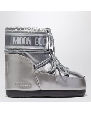 Moon Boot Satin Icon Low Glance Boots - Grey