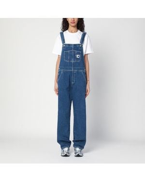 Carhartt Straight Bib Overall In Denim - Blue