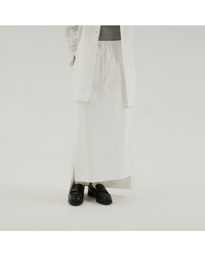1989 STUDIO Long Asymmetric Skirt White - Multicolor