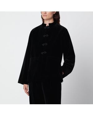 Rohe Velvet Jacket With Pankou Fastening - Black