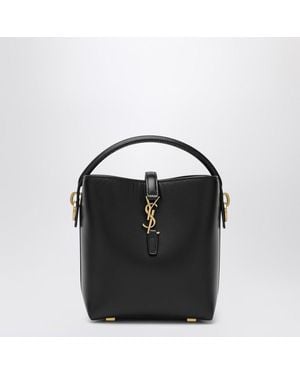 Saint Laurent Schwarze Mini-Bucket Bag Le 37 Aus Leder