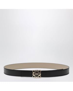 Loewe Clay Reversible Anagram Belt - Black