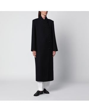 Rohe Virgin Wool Coat With Pankou Fastening - Black