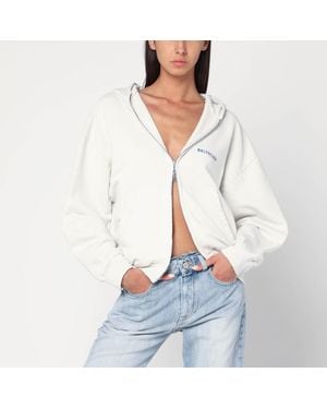 Balenciaga Sweat-Shirt Back Coupe Regular Fit - Blanc