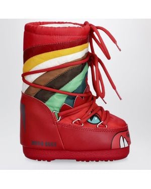 Moon Boot Stivale Icon Junior Dino - Rosso