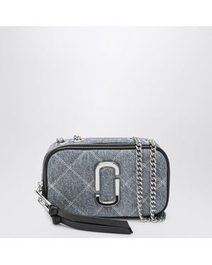 Marc Jacobs Kleine Umhängetasche The Snapshot Aus Gestepptem Denim - Grau