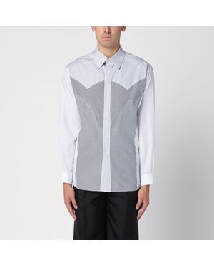 Maison Margiela Striped Patchwork Shirt - Gray
