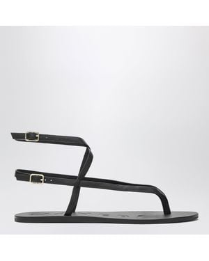 Manebí Smooth Leather Crossover Sandals - Brown