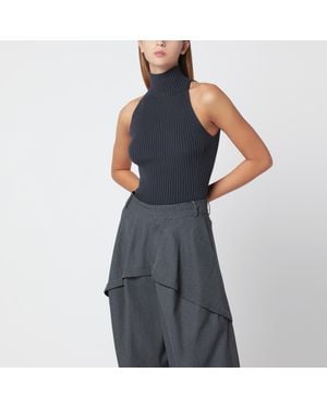 Alaïa Ribbed Top - Blue