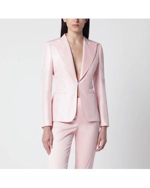 Gucci Silk Faille Jacket - Pink