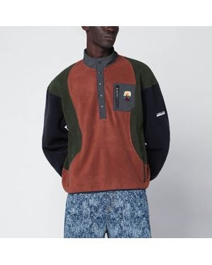 Brain Dead Colour Block Fleece - Red