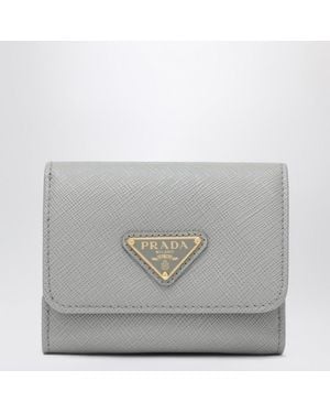 Prada Light Small Saffiano Wallet - Grey