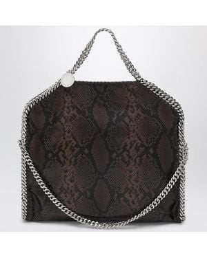 Stella McCartney Tote falabella fold over con stampa serpente - Nero