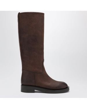 Paris Texas Ebony Napa Leather Boots - Brown