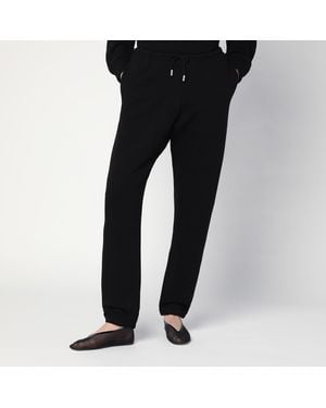 The Row Teo Cotton And Cashmere Pants - Black