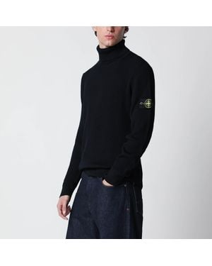 Stone Island Turtleneck Jumper With Regular Fit - Black