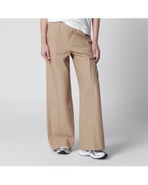 Moncler Cotton Trousers - Natural