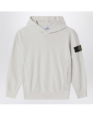 Stone Island Chalk Hooded Sweatshirt - White