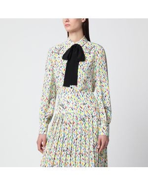 Valentino Multicolored Silk Blouse With Lavallière