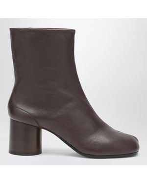 Maison Margiela Moka Leather Tabi Boots - Brown