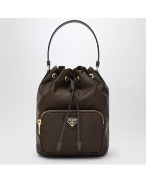 Prada Duet Beuteltasche Aus Re-Nylon - Schwarz