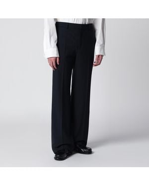 Séfr Pinstriped Wool-Blend Trousers - Black