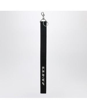 Rick Owens Porte-Clés Avec Cordon En Coton - Noir