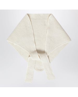 Jacquemus Weißer Gros Grain Schal Aus Alpakamischung