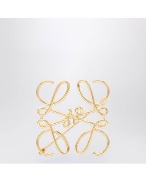 Loewe Anagram Brooch - Metallic