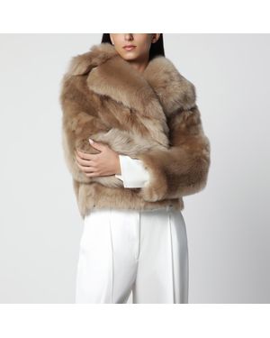Blancha Short Hazelnut Fur Jacket - Brown