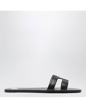 Saint Laurent Mabrouka Leather Sandals - White