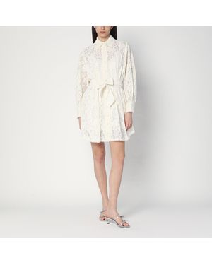 Zimmermann Cream-colored Lace Shirt Dress - White