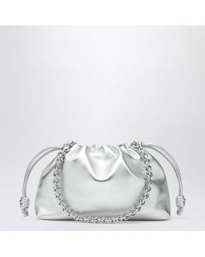 Loewe Borsa flamenco purse bucket argento in pelle - Metallizzato