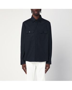 ZEGNA Camicia navy in cotone - Blu