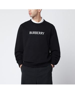 Burberry Slim Cotton Terry-Effect Sweatshirt - Black