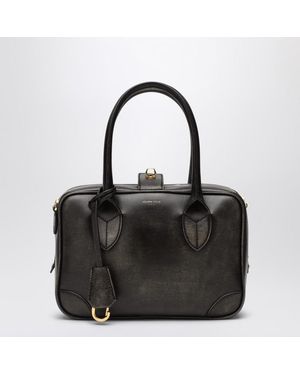 Golden Goose Borsa vita bag in pelle nera effetto vintage - Nero