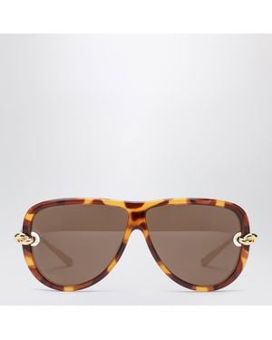 Bottega Veneta Knot Aviator Sunglasses - Brown
