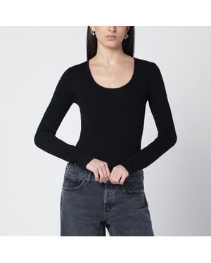 TOTEME Schwarzer Strickpullover Aus Wollmix