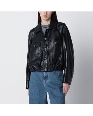 Loewe Schwarze Jacke Aus Lammnappa-Leder